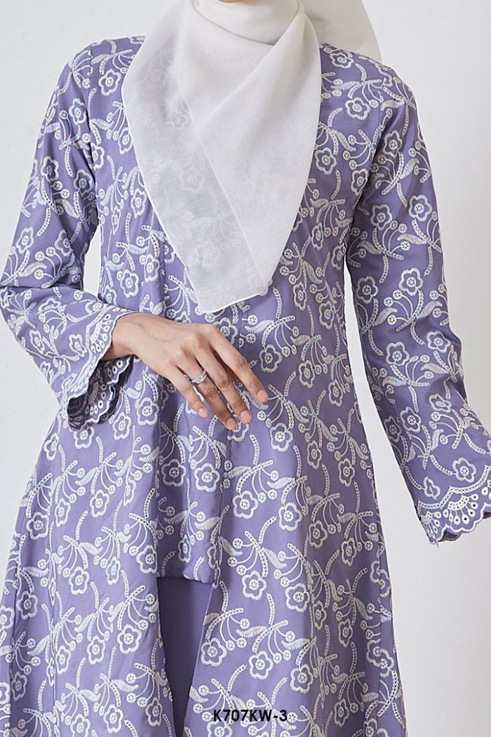 Kebaya Wilda Sulam in Heather Purple (K707KW-3)