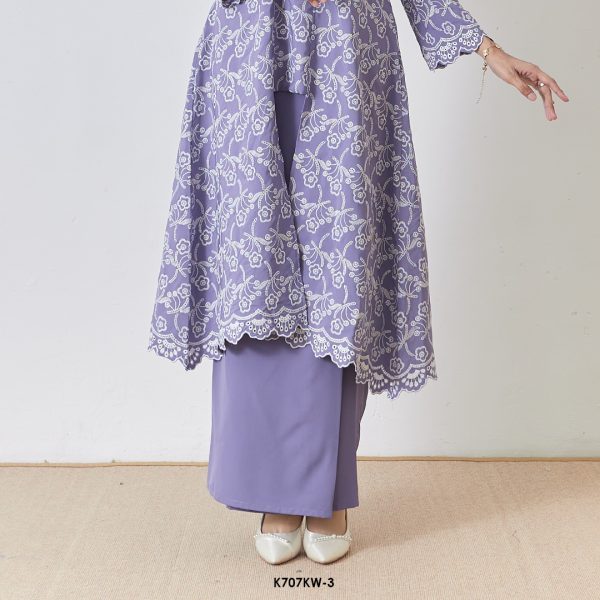 Kebaya Wilda Sulam in Heather Purple (K707KW-3) - Image 4