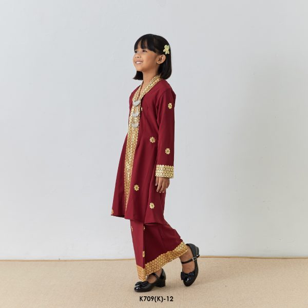 Kebarung Kalthom Glitter Kids in Dark Red (K709(K)-12) - Image 2