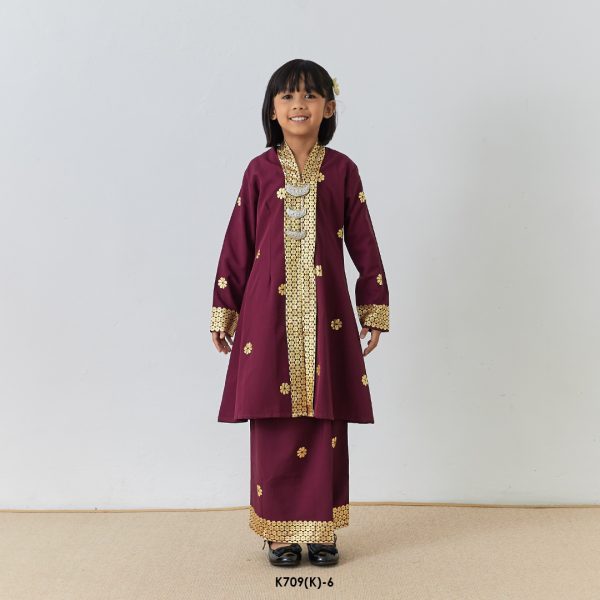Kebarung Kalthom Glitter Kids in Burgundy (K709(K)-6)
