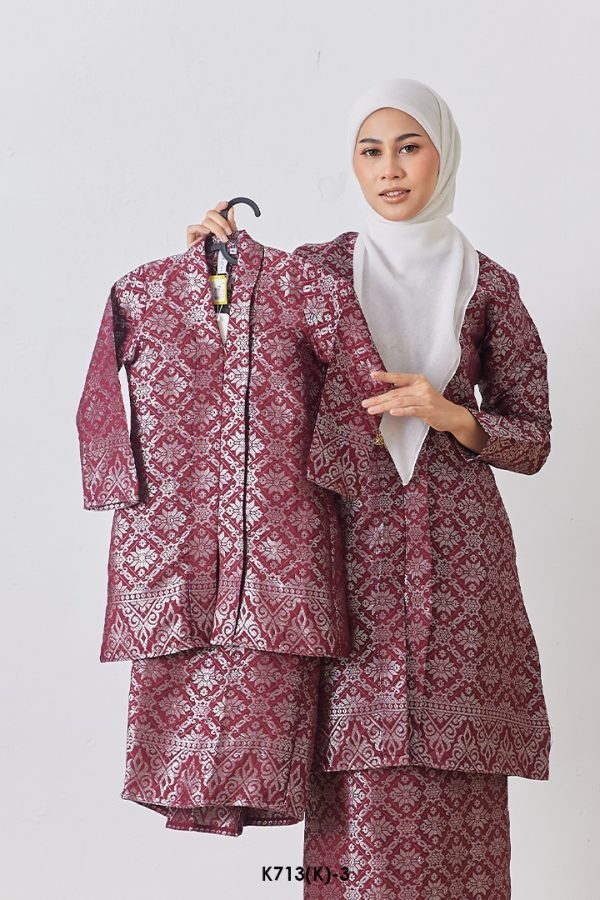 Kebarung Fateema Kids in Burgundy (K713(K)-3)