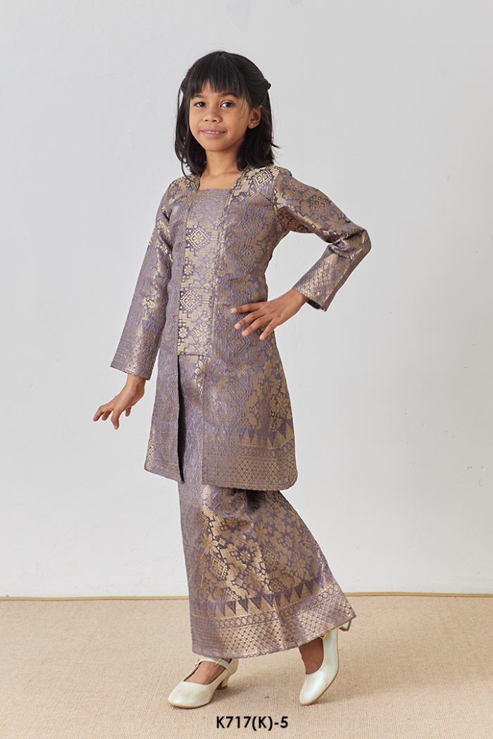 Kebaya Wilda Kids in Dark Purple (K717(K)-5)