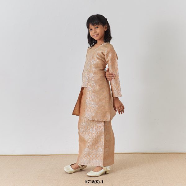 Kebaya Wilda Kids in Rustic Orange (K718(K)-1) - Image 2