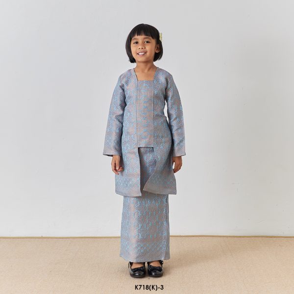 Kebaya Wilda Kids in Turquoise Blue (K718(K)-3)