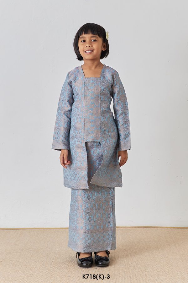 Kebaya Wilda Kids in Turquoise Blue (K718(K)-3)