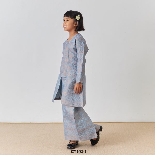 Kebaya Wilda Kids in Turquoise Blue (K718(K)-3) - Image 2