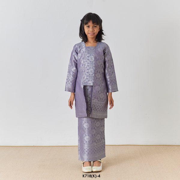 Kebaya Wilda Kids in Lavender Gray (K718(K)-4)