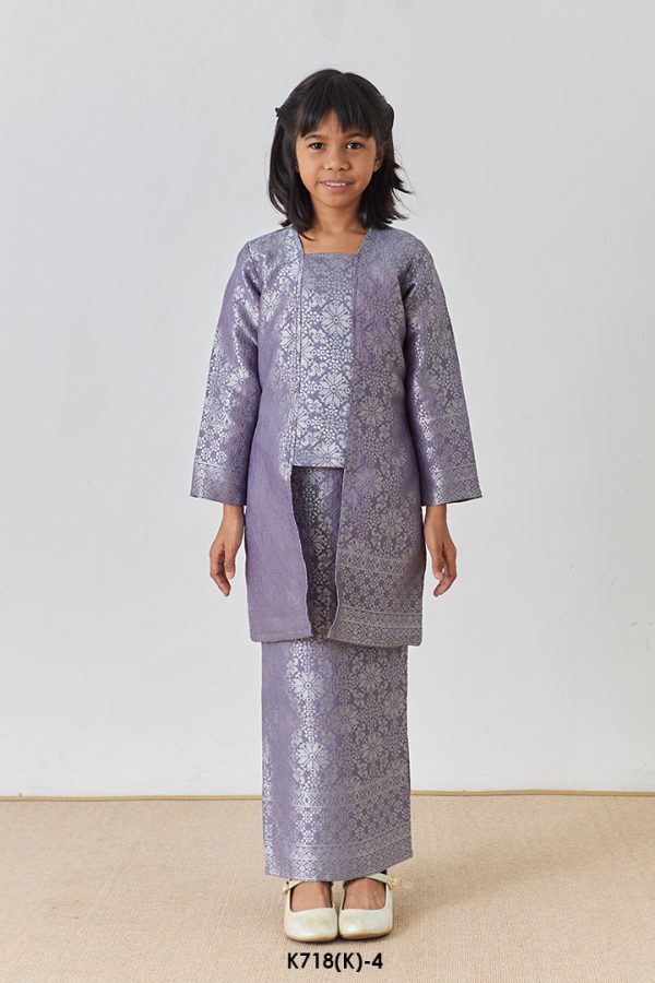 Kebaya Wilda Kids in Lavender Gray (K718(K)-4)