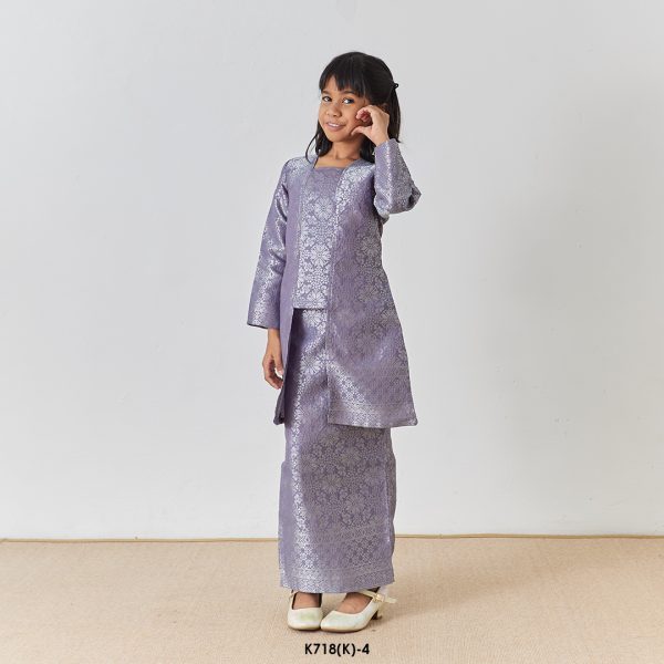 Kebaya Wilda Kids in Lavender Gray (K718(K)-4) - Image 3