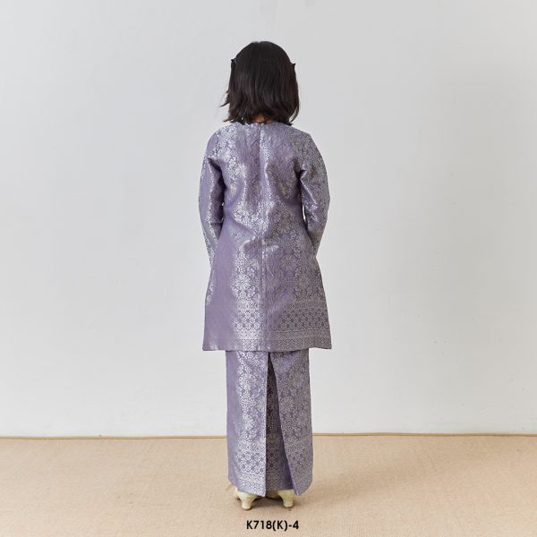 Kebaya Wilda Kids in Lavender Gray (K718(K)-4) - Image 4