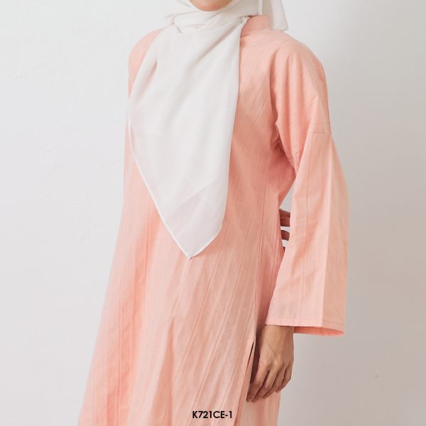 Cassie Kurung in Salmon (K721CE-1) - Image 2