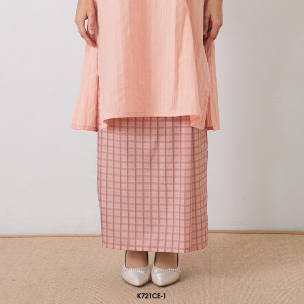 Cassie Kurung in Salmon (K721CE-1) - Image 4