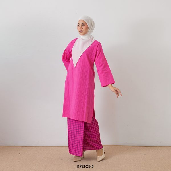 Cassie Kurung in Hot Pink (K721CE-5) - Image 3