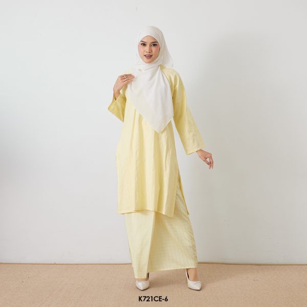 Cassie Kurung in Pastel Yellow (K721CE-6)