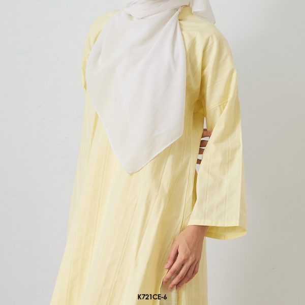 Cassie Kurung in Pastel Yellow (K721CE-6) - Image 2