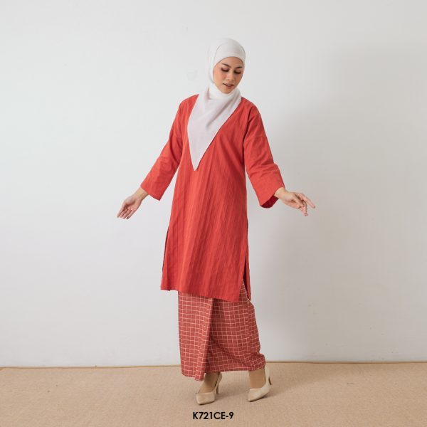 Cassie Kurung in Red (K721CE-9) - Image 3