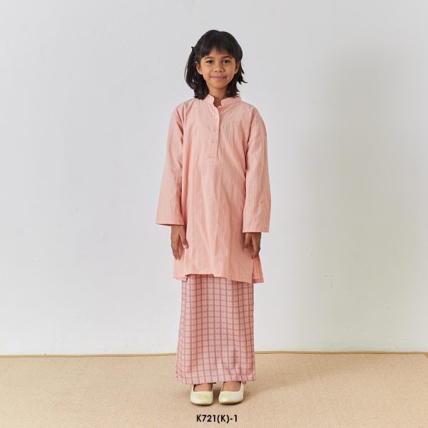 Cassie Kurung Kids in Salmon (K721(K)-1)