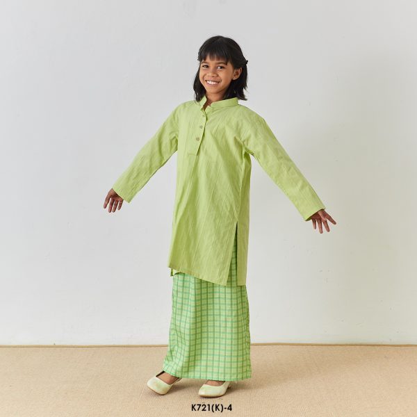 Cassie Kurung Kids in Green Tea (K721(K)-4) - Image 2