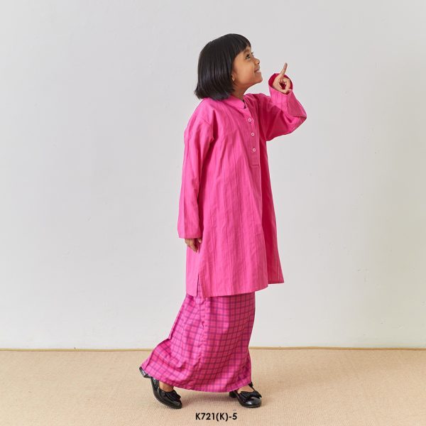 Cassie Kurung Kids in Hot Pink (K721(K)-5) - Image 2