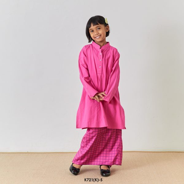 Cassie Kurung Kids in Hot Pink (K721(K)-5) - Image 3