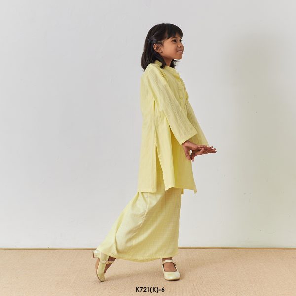 Cassie Kurung Kids in Pastel Yellow (K721(K)-6) - Image 2