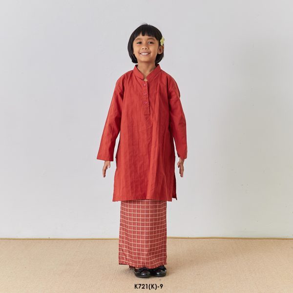 Cassie Kurung Kids in Red (K721(K)-9)