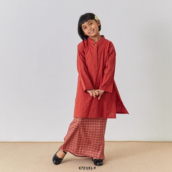 Cassie Kurung Kids in Red (K721(K)-9) - Image 2