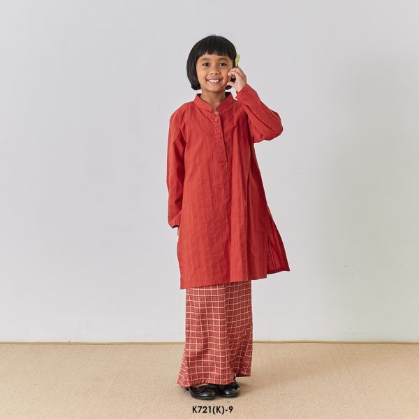 Cassie Kurung Kids in Red (K721(K)-9) - Image 3