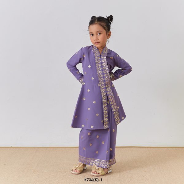 Kebarung Kalthom Glitter Kids in Dusty Purple (K736(K)-1) - Image 2