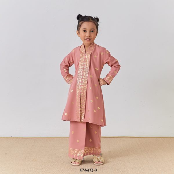 Kebarung Kalthom Glitter Kids in Coral Pink (K736(K)-3) - Image 2