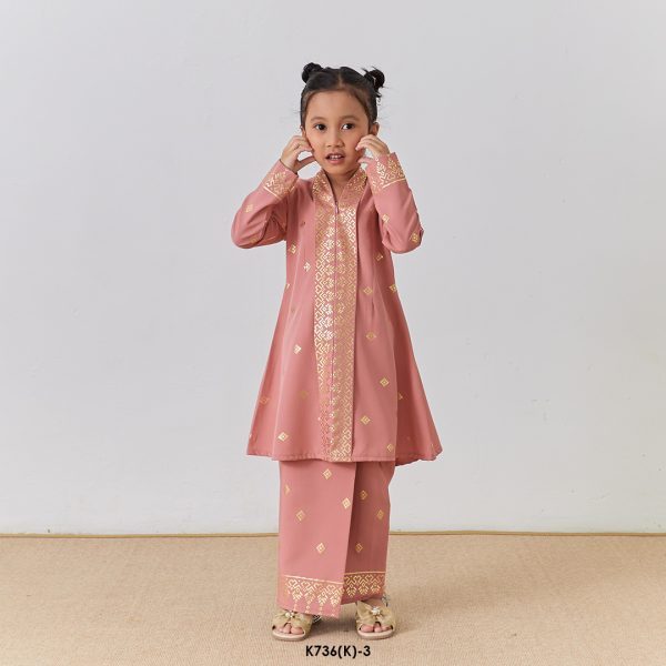 Kebarung Kalthom Glitter Kids in Coral Pink (K736(K)-3) - Image 3