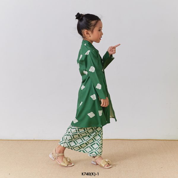 Kebarung Anggerik Kids in Hunter Green (K740(K)-1) - Image 2