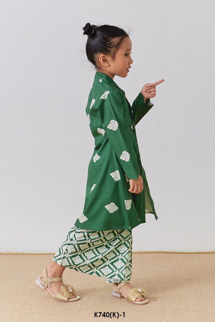 Kebarung Anggerik Kids in Hunter Green (K740(K)-1)
