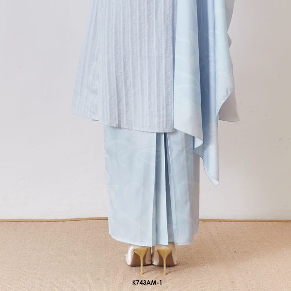 Ameera Kurung With Shawl in Baby Blue (K743AM-1) - Image 4