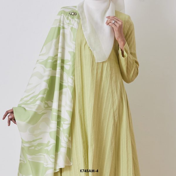 Ameera Kurung With Shawl in Light Green (K745AM-4) - Image 3