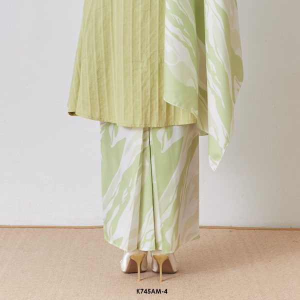 Ameera Kurung With Shawl in Light Green (K745AM-4) - Image 4
