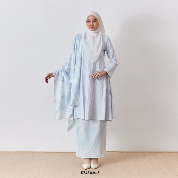Ameera Kurung With Shawl in Ice Cube (K745AM-5)