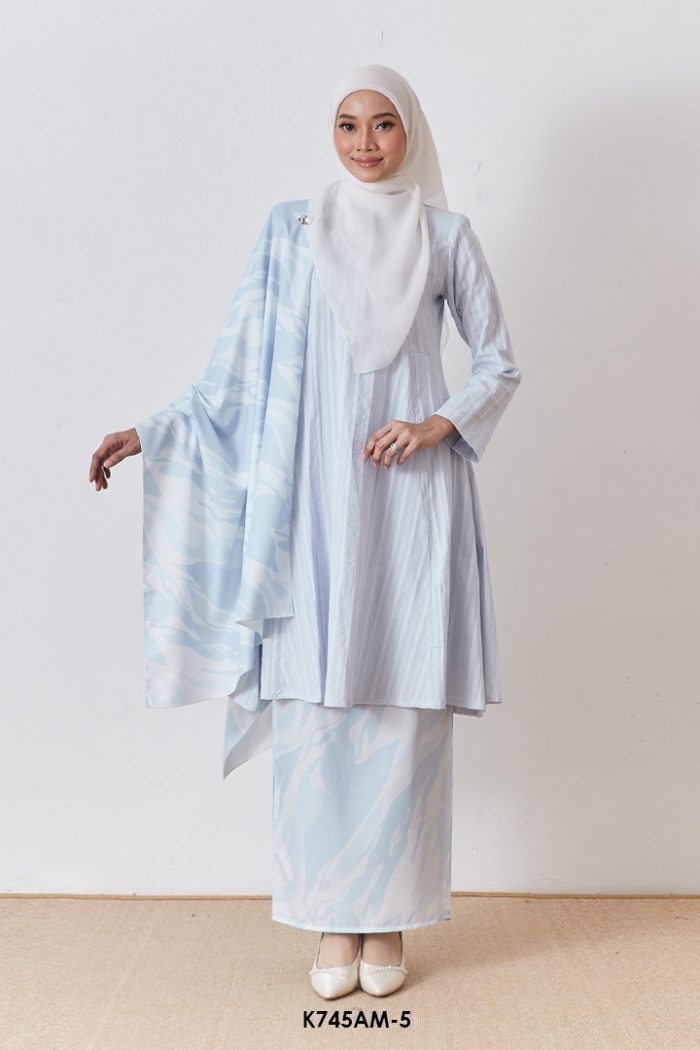 Ameera Kurung With Shawl in Ice Cube (K745AM-5)