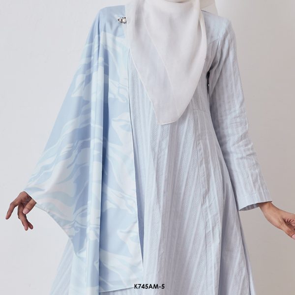 Ameera Kurung With Shawl in Ice Cube (K745AM-5) - Image 3