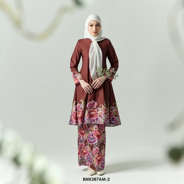 Ameera Kurung in Burnt Umber (BMK387AM-2)