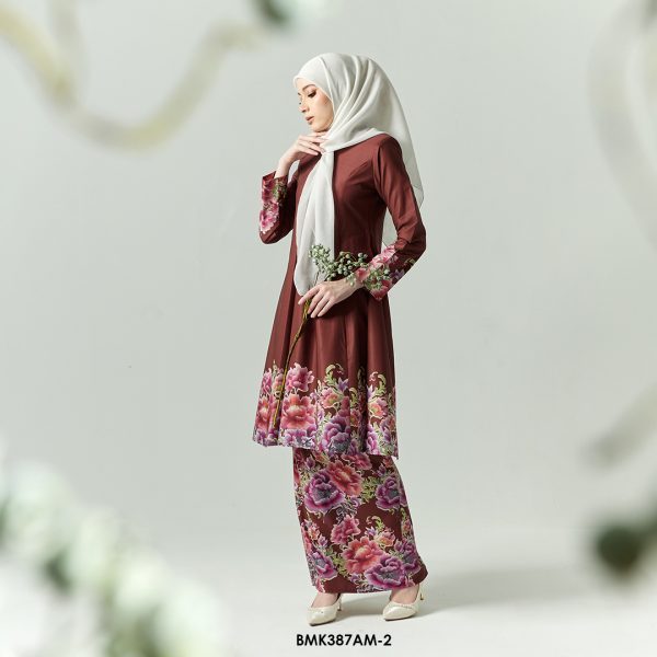 Ameera Kurung in Burnt Umber (BMK387AM-2) - Image 2