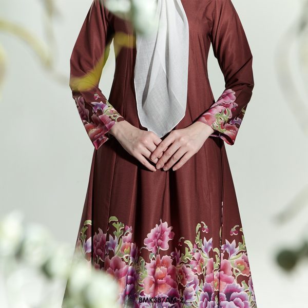 Ameera Kurung in Burnt Umber (BMK387AM-2) - Image 4