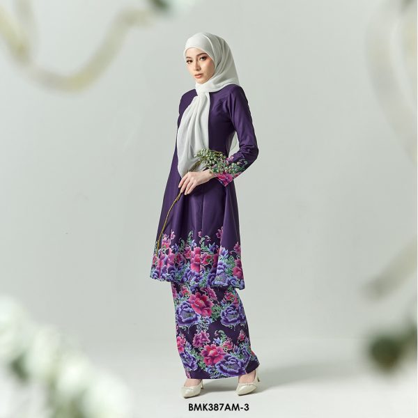 Ameera Kurung in Dark Purple (BMK387AM-3) - Image 2