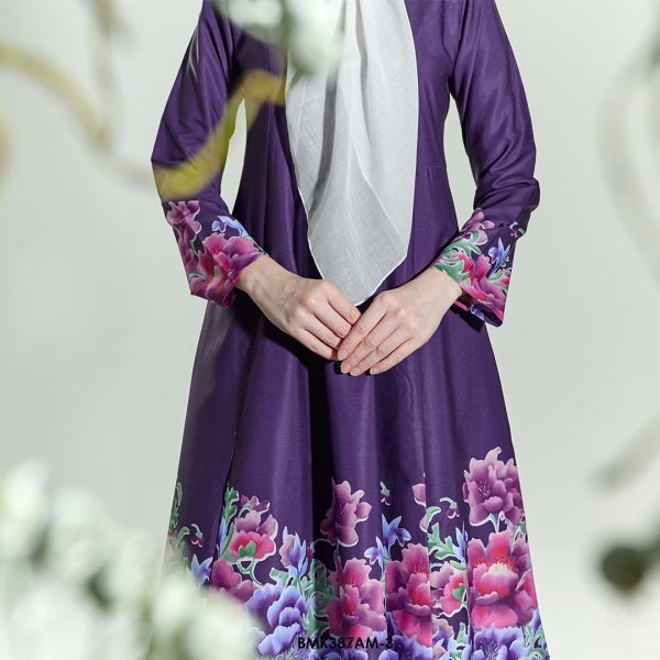 Ameera Kurung in Dark Purple (BMK387AM-3) - Image 4