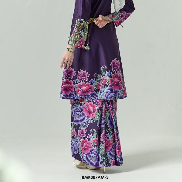 Ameera Kurung in Dark Purple (BMK387AM-3) - Image 3