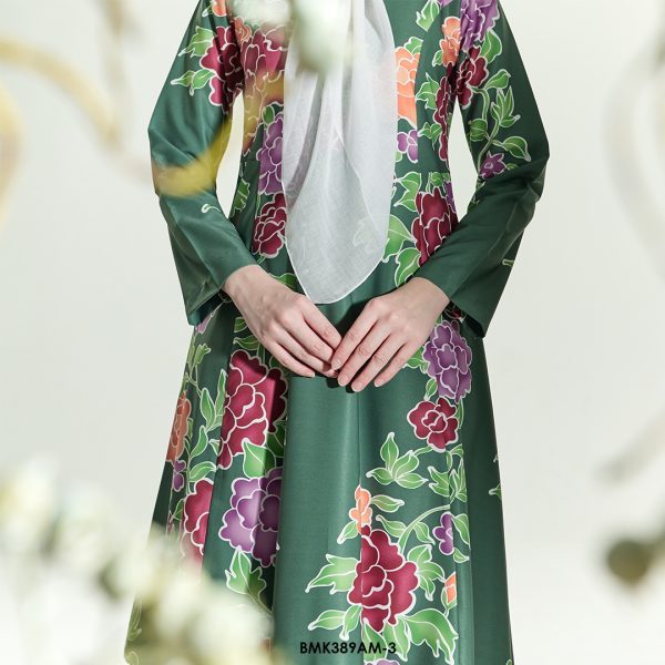 Ameera Kurung in Hunter Green (BMK389AM-3) - Image 4