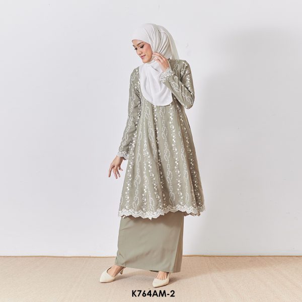 Ameera Kurung in Sage (K764AM-2) - Image 2