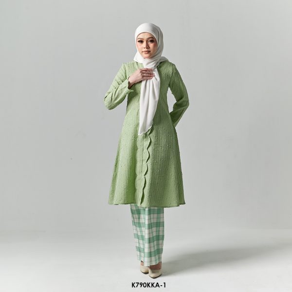 Kebarung Anggerik in Asparagus Green (K790KKA-1)