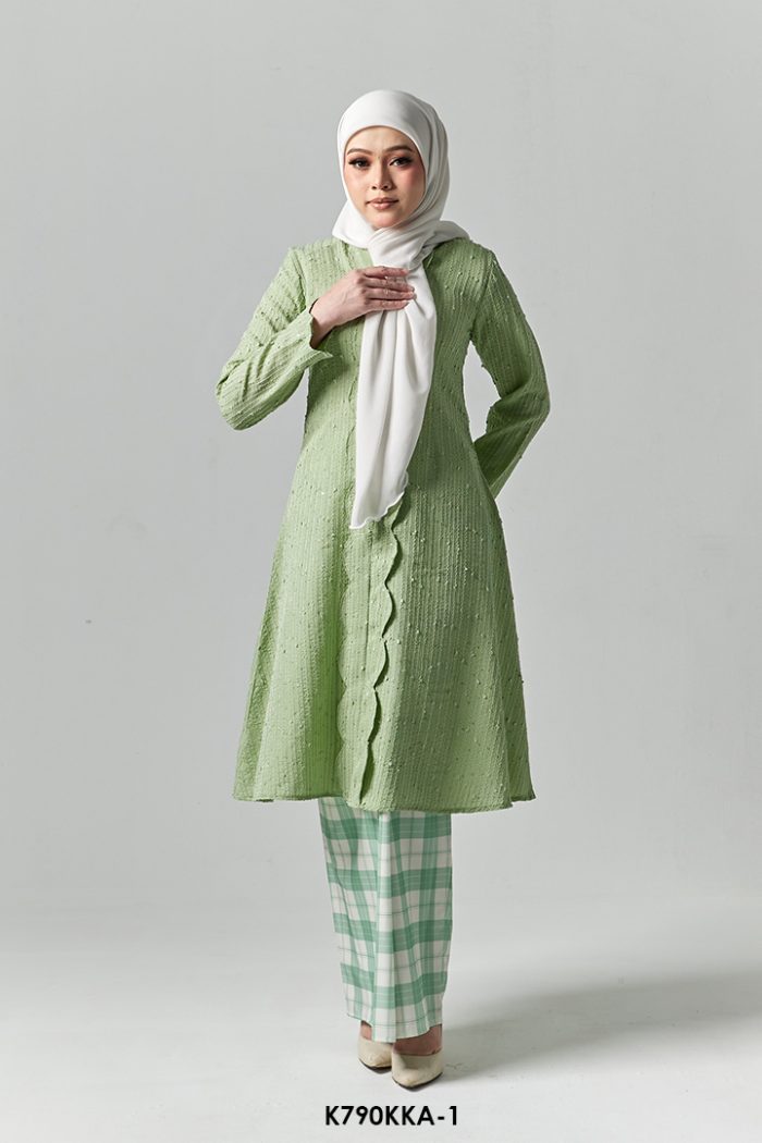 Kebarung Anggerik in Asparagus Green (K790KKA-1)