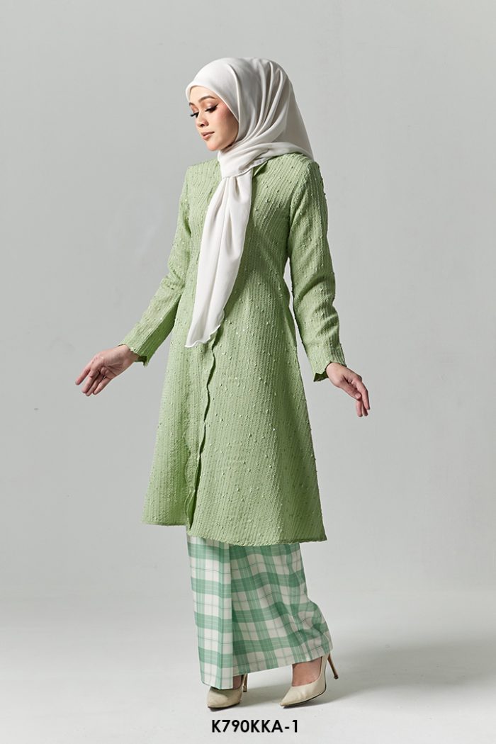 Kebarung Anggerik in Asparagus Green (K790KKA-1)